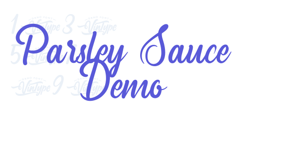 Parsley Sauce Demo font