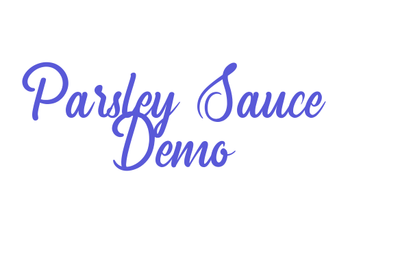 Parsley Sauce Demo Font