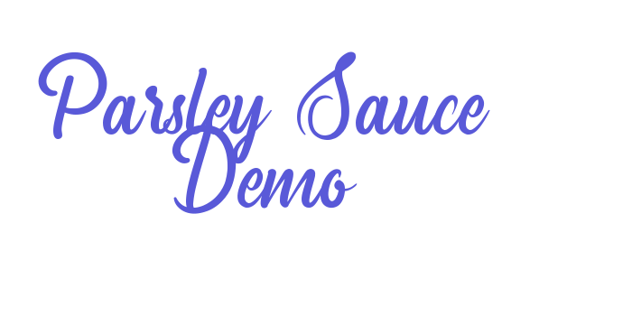 Parsley Sauce Demo Font Download