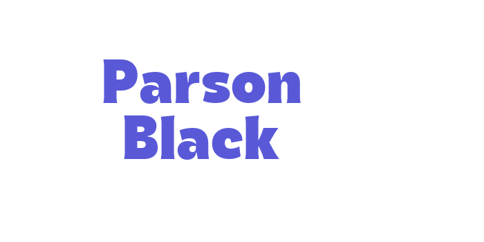 Parson Black Font Download