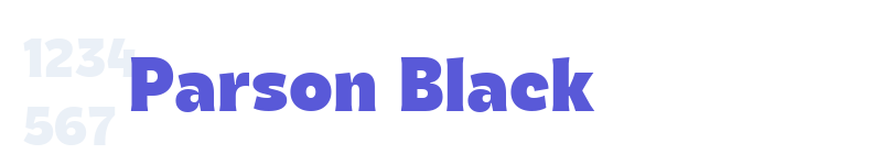 Parson Black-related font