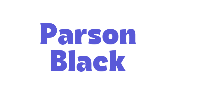 Parson Black Font