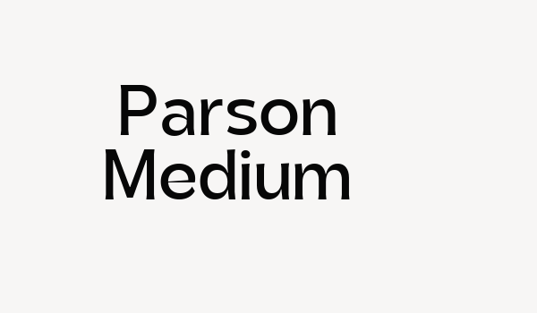 Parson Medium Font