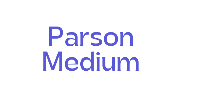 Parson Medium Font Download