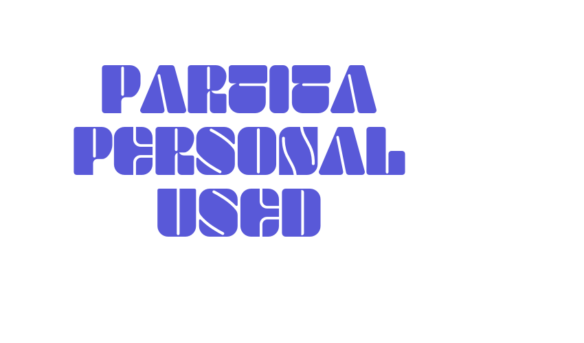 Partita Personal Used Font Download