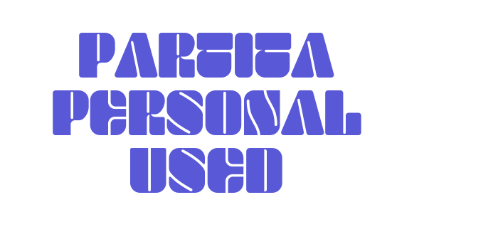 Partita Personal Used Font Download