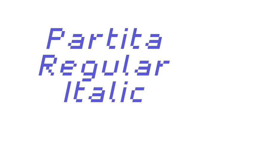 Partita Regular Italic Font Download