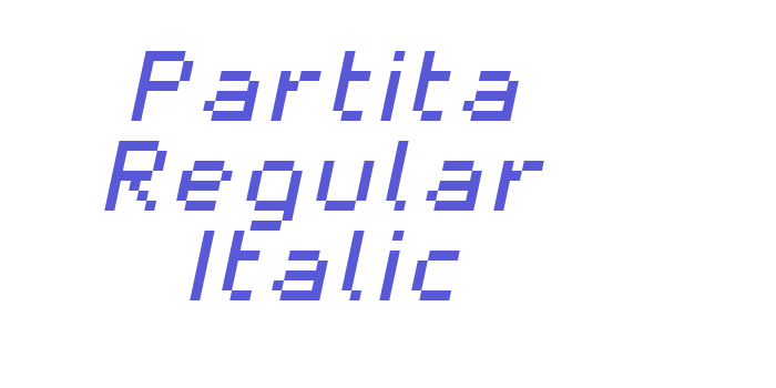 Partita Regular Italic Font Download