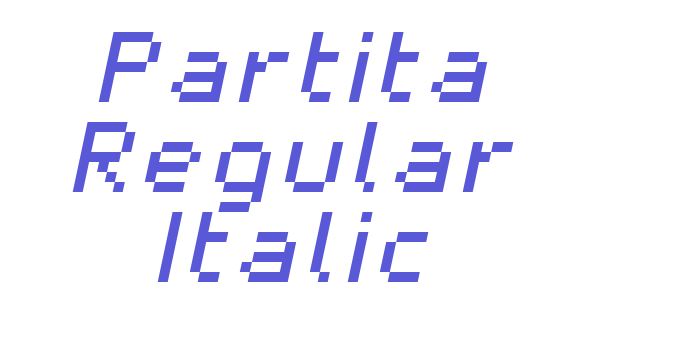 Partita Regular Italic Font