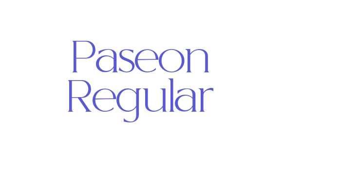 Paseon Regular Font Download