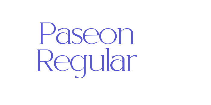 Paseon Regular Font