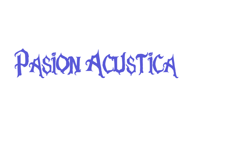 Pasion Acustica Font Download