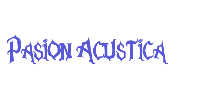 Pasion Acustica Font Download