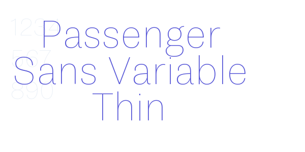 Passenger Sans Variable Thin font free