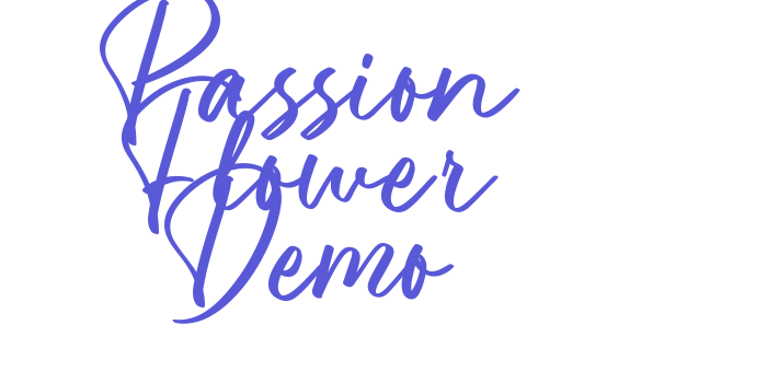 Passion Flower Demo Font Download