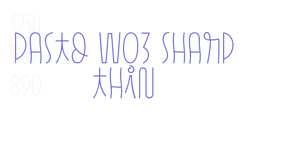 Pasto W03 Sharp Thin font free