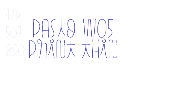 Pasto W05 Print Thin font free