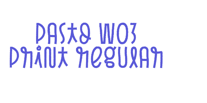 Pasto W03 Print Regular Font Download