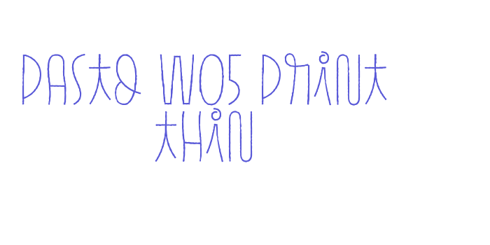 Pasto W05 Print Thin Font Download