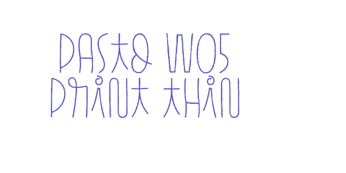 Pasto W05 Print Thin Font