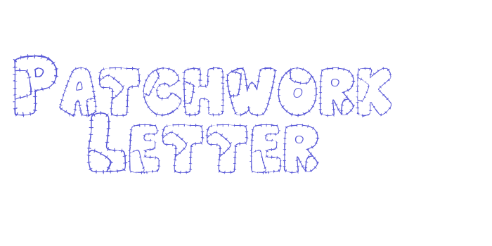 Patchwork Letter Font Download