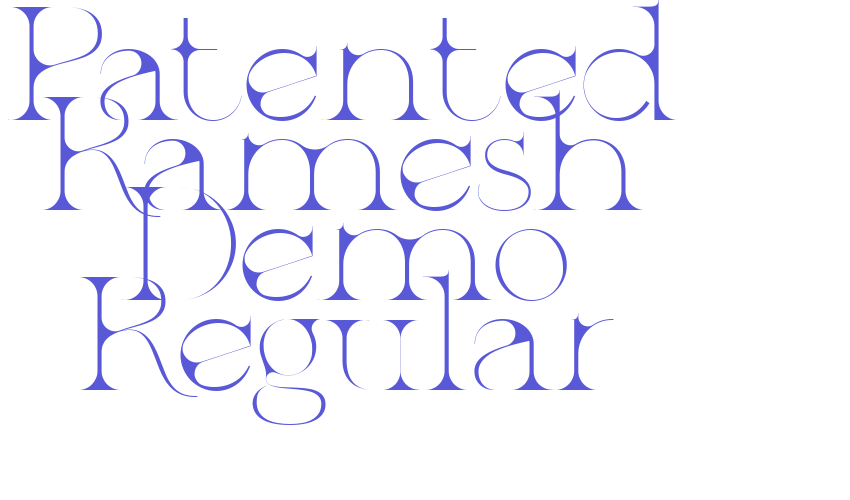 Patented Ramesh Demo Regular Font Download