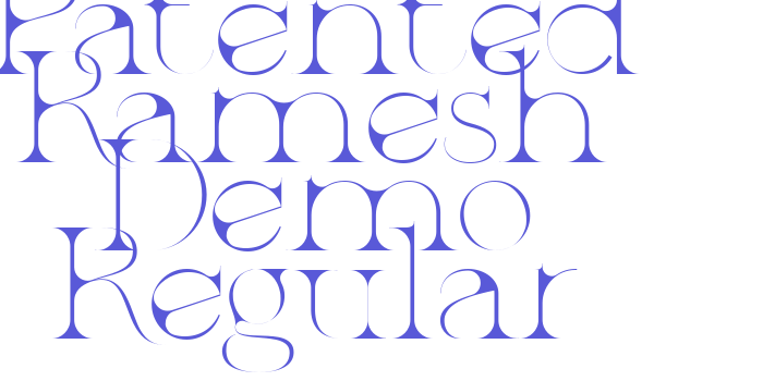 Patented Ramesh Demo Regular Font Download