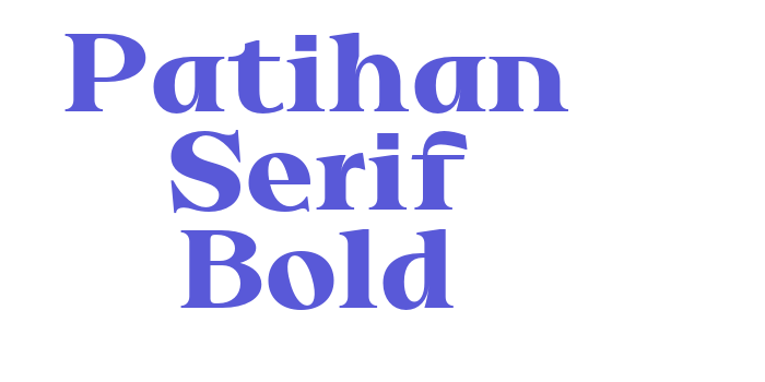 Patihan Serif Bold Font