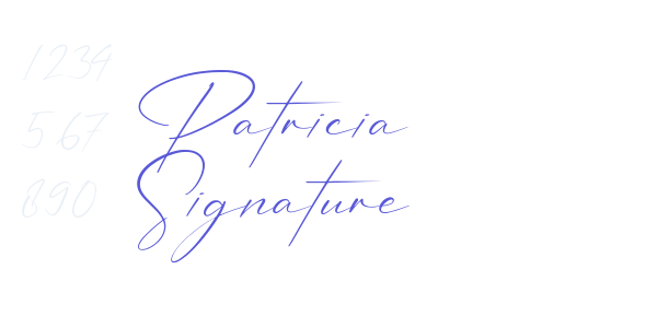 Patricia Signature font free