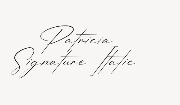 Patricia Signature Italic Font