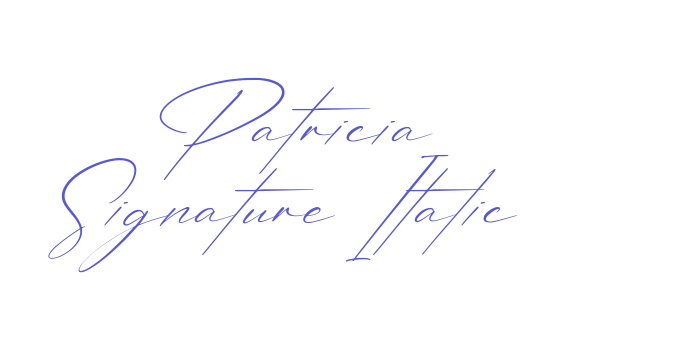 Patricia Signature Italic Font Download