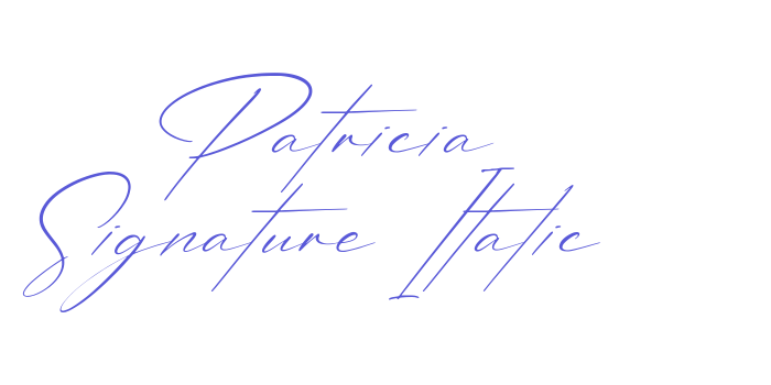 Patricia Signature Italic Font