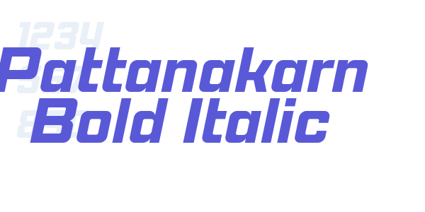 Pattanakarn Bold Italic font free