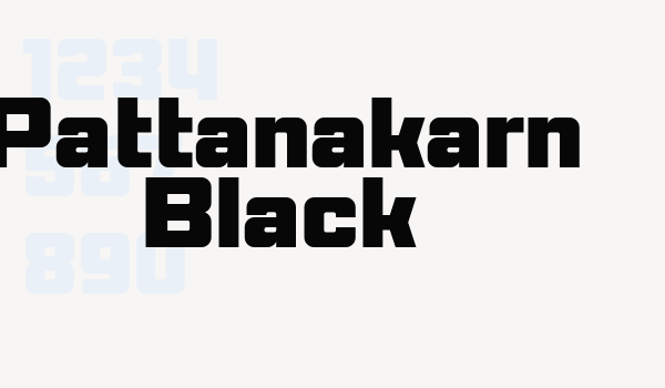 Pattanakarn Black Font