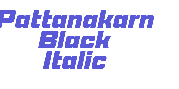 Pattanakarn Black Italic Font Download