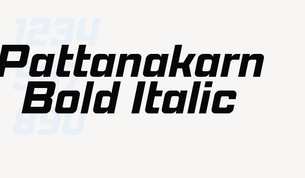 Pattanakarn Bold Italic Font