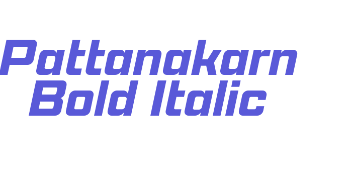 Pattanakarn Bold Italic Font Download