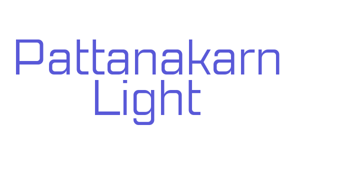 Pattanakarn Light Font Download