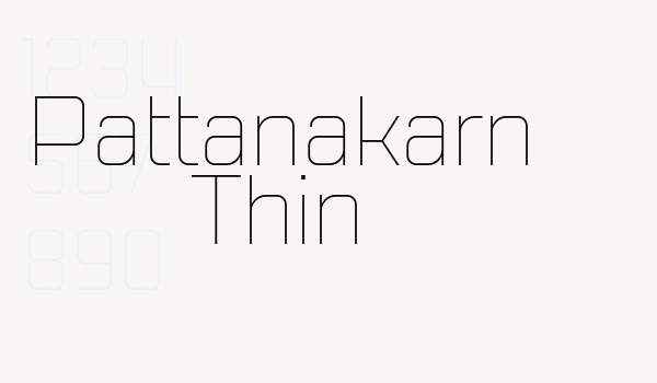 Pattanakarn Thin Font