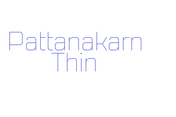 Pattanakarn Thin Font