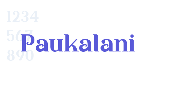 Paukalani font free