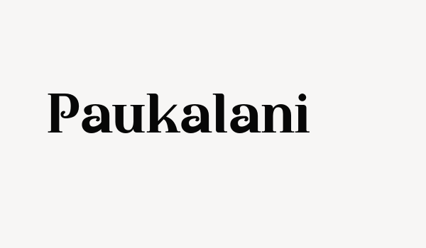 Paukalani Font