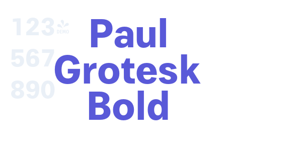 Paul Grotesk Bold font