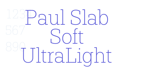 Paul Slab Soft UltraLight font