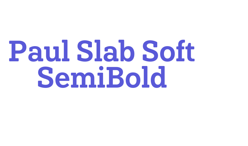 Paul Slab Soft SemiBold Font Download