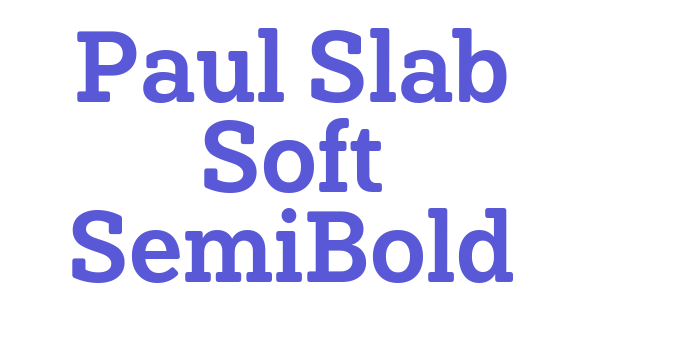 Paul Slab Soft SemiBold Font