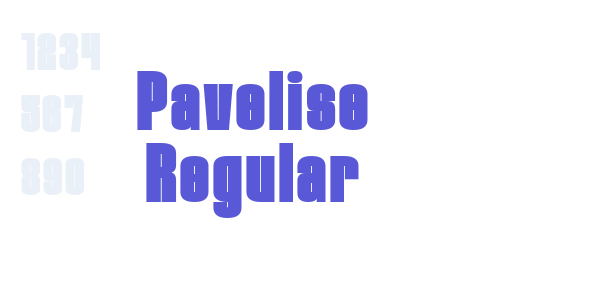 Pavelise Regular font free