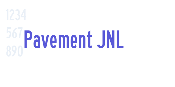 Pavement JNL font free