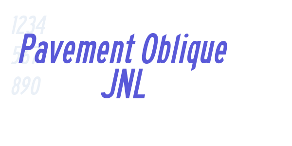 Pavement Oblique JNL font free