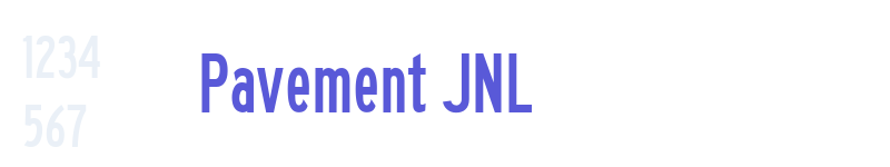 Pavement JNL-related font